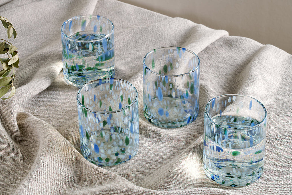 Gobelet Taja - Bleu mer (Lot de 4)