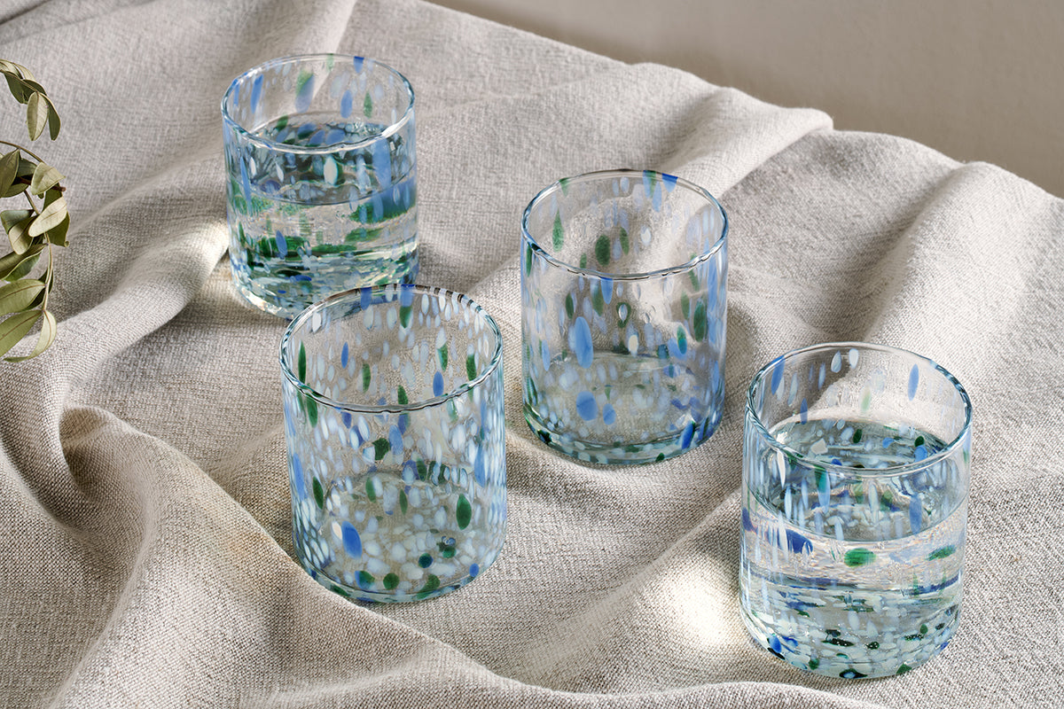 Gobelet Taja - Bleu mer (Lot de 4)