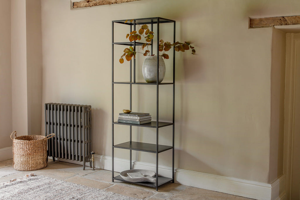 Étagère d'exposition Tanvi - Noire - Étroite