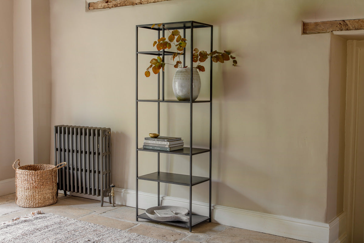 Étagère d'exposition Tanvi - Noire - Étroite