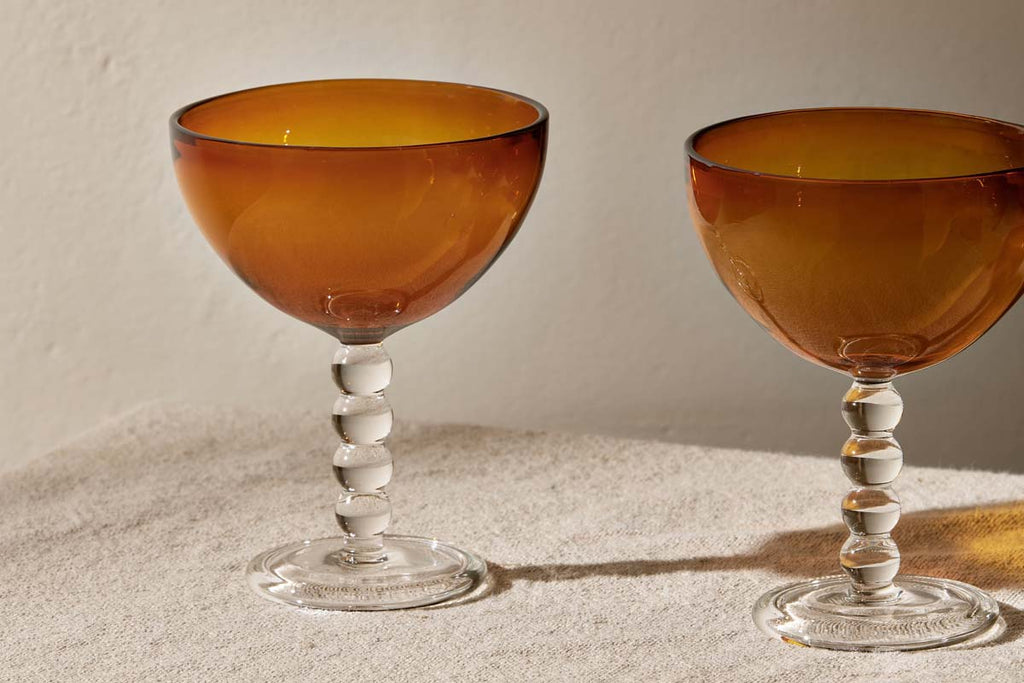 Coupe à champagne Thimma - Ambre (Lot de 2)