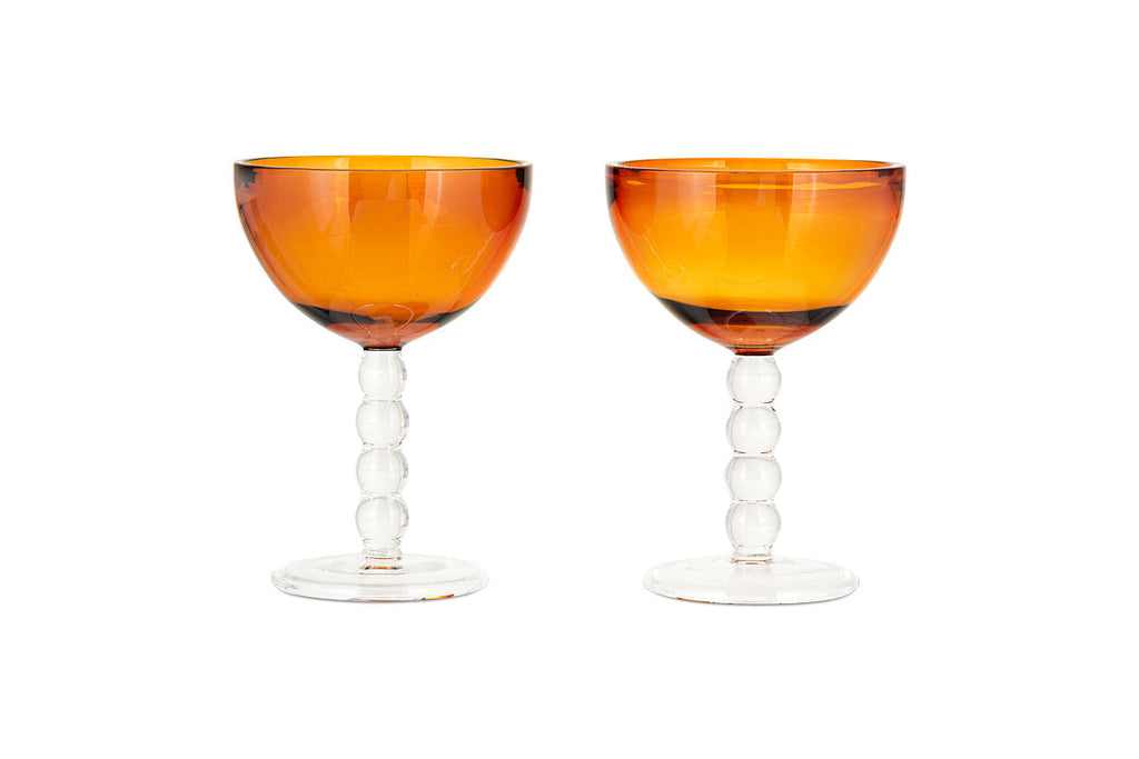 Coupe à champagne Thimma - Ambre (Lot de 2)