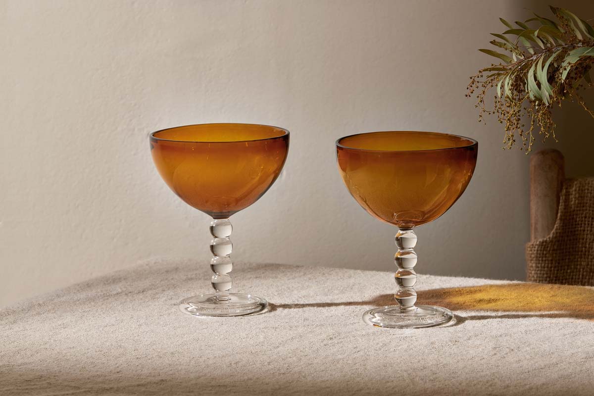 Coupe à champagne Thimma - Ambre (Lot de 2)