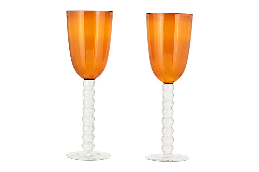 Verre à vin Thimma - Ambre (Lot de 2)