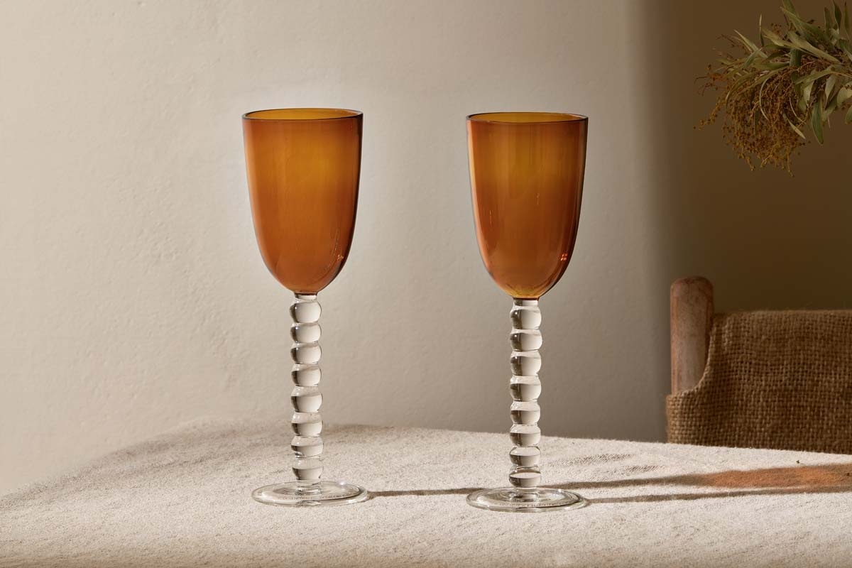 Verre à vin Thimma - Ambre (Lot de 2)