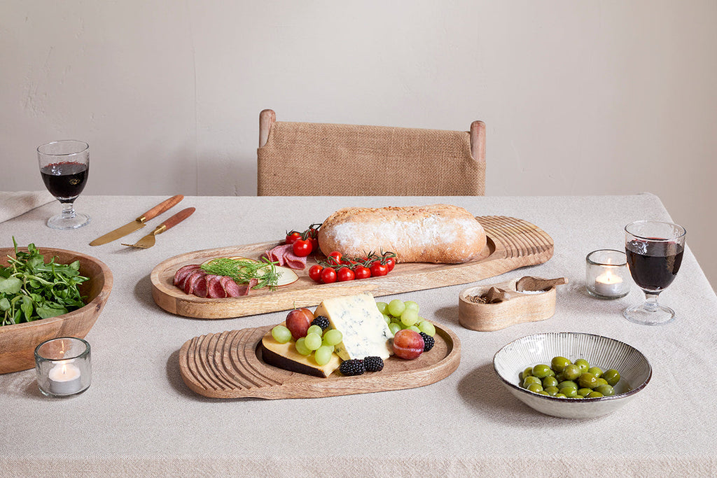 Planche de service en bois de manguier Tivisha - Naturel