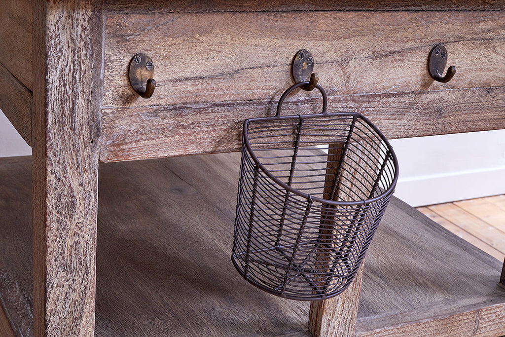 Bloc de boucher en bois de récupération Tivu - Naturel