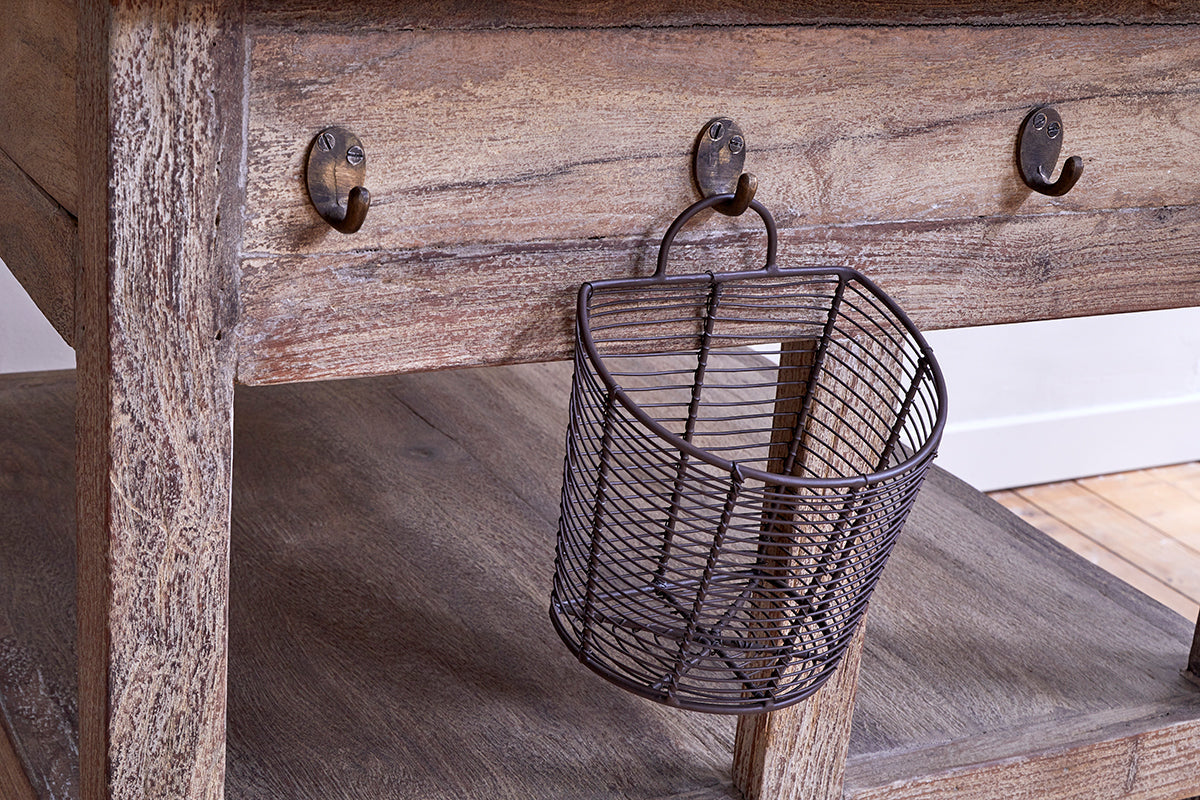 Bloc de boucher en bois de récupération Tivu - Naturel