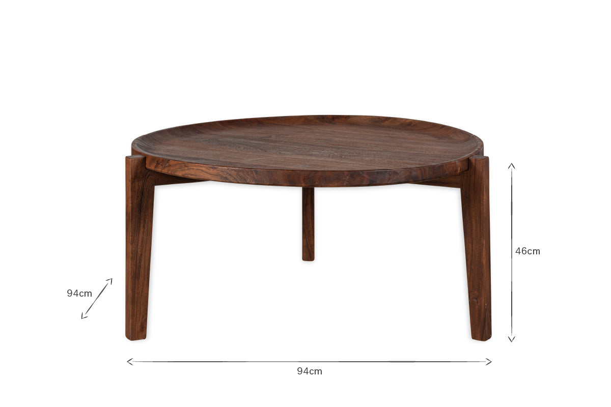 Table basse Umar en bois de manguier - Brun foncé
