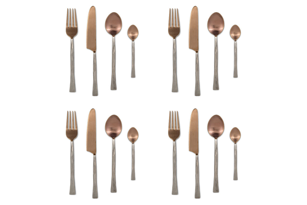 Ensemble de couverts USA - Or rose (Ensemble de 16)