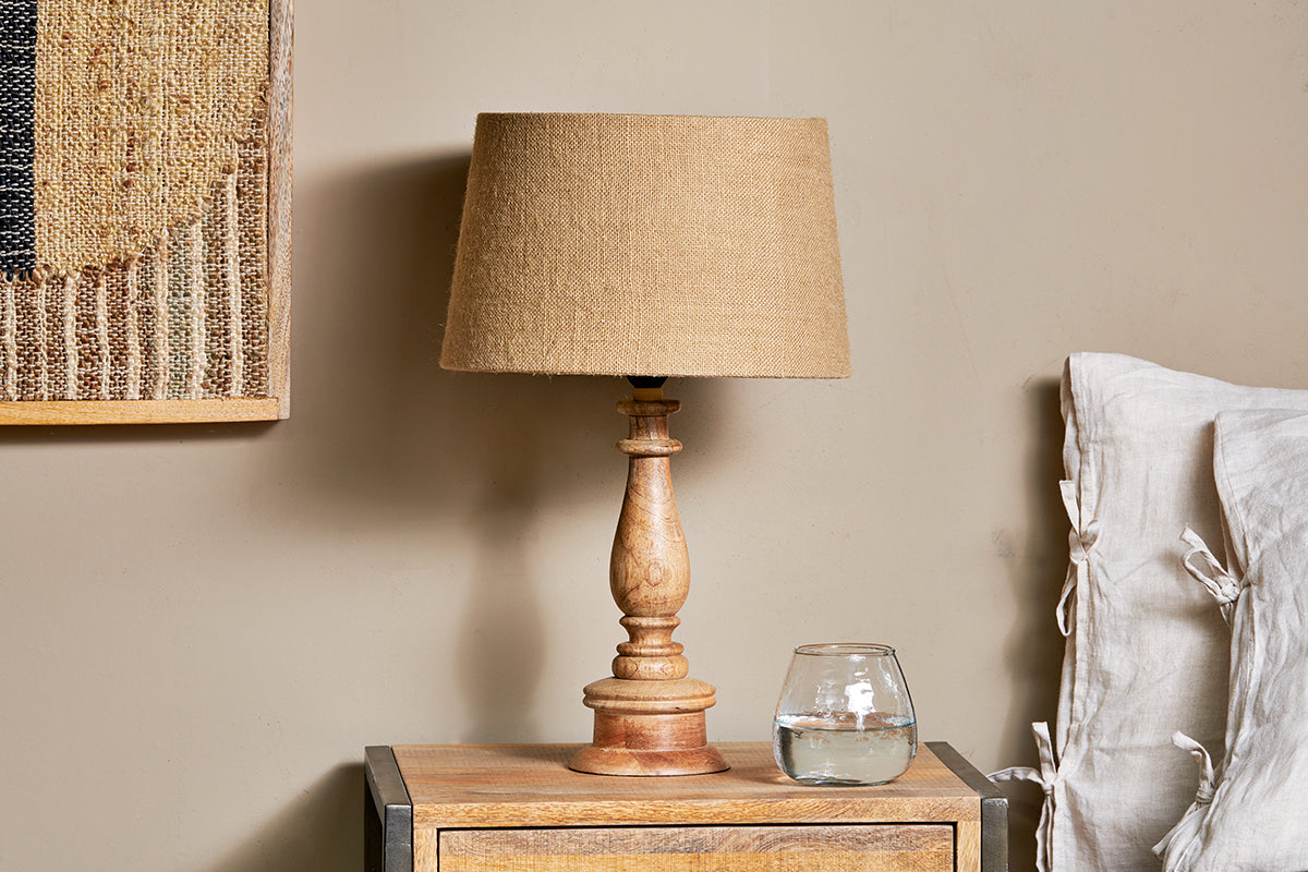 Lampe en bois de manguier Usha