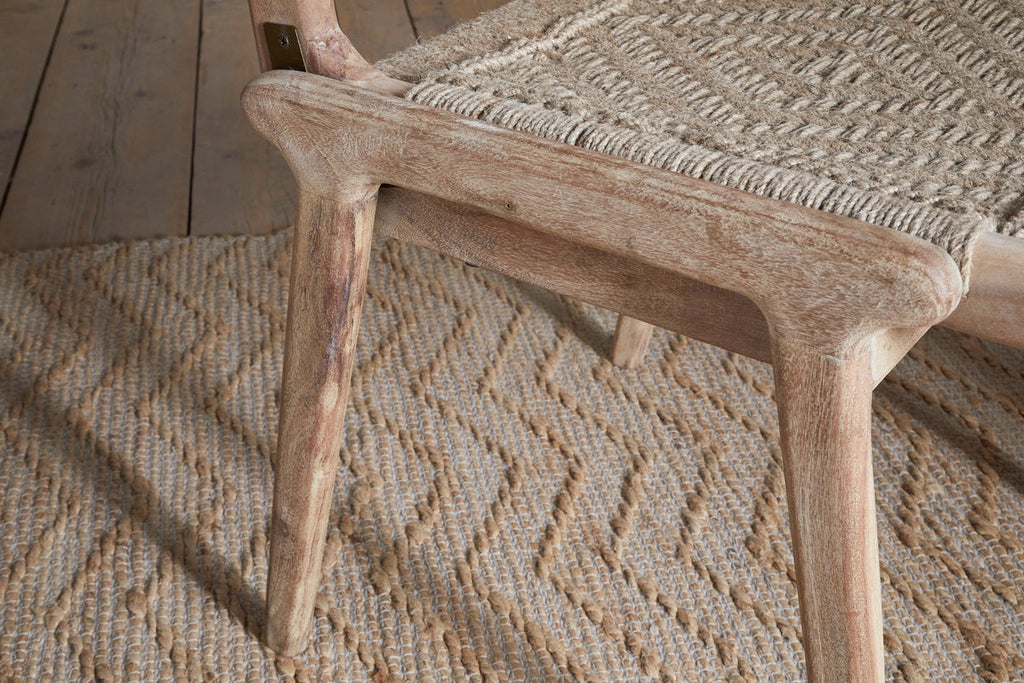 Chaise de salle à manger Vinay tissée sans accoudoirs - Naturel