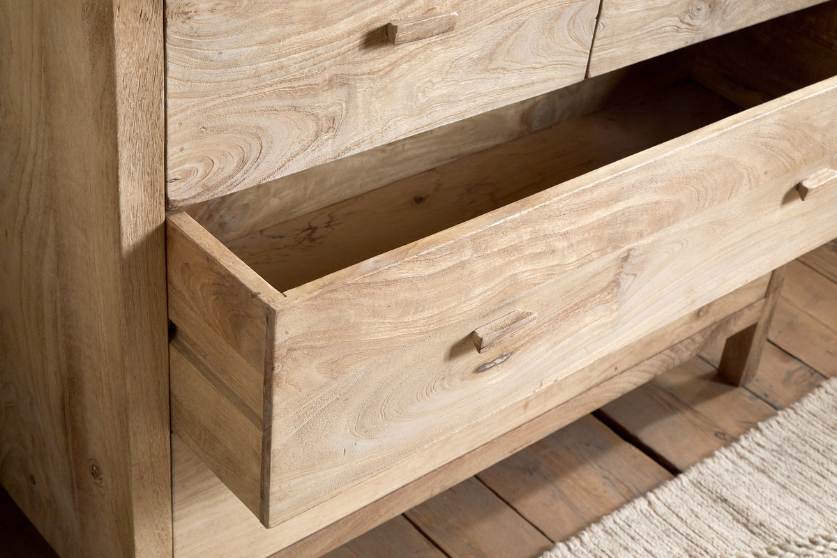 Commode rainurée Vivan - Naturel