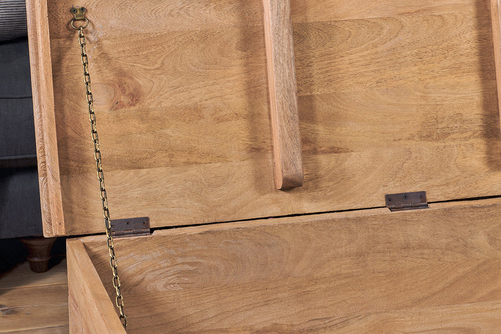 Coffre en bois de manguier Vidur - Naturel