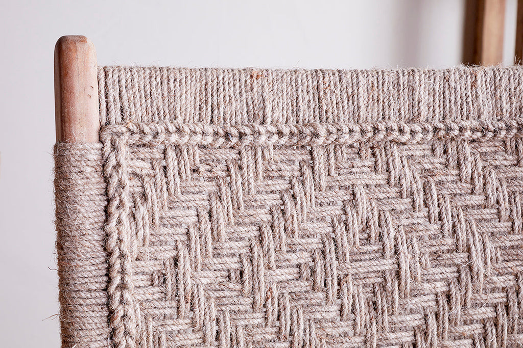 Chaise de comptoir tissée Vinay - Naturelle