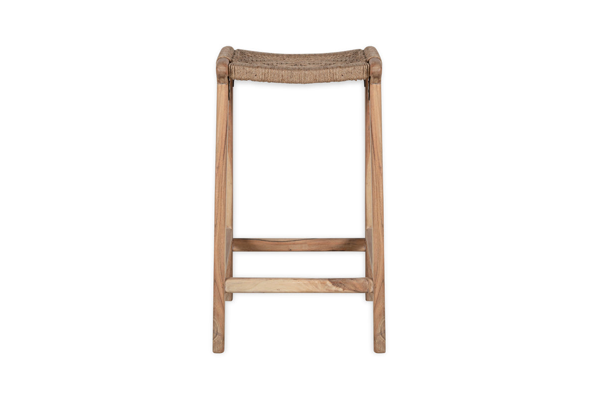 Tabouret de bar tissé Vinay - Naturel