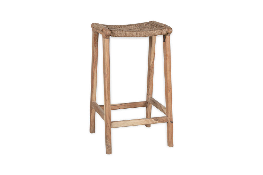 Tabouret de bar tissé Vinay - Naturel