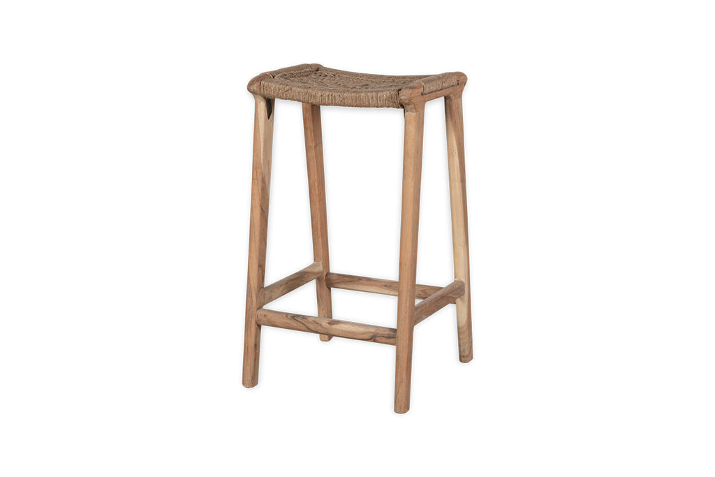 Tabouret de bar tissé Vinay - Naturel