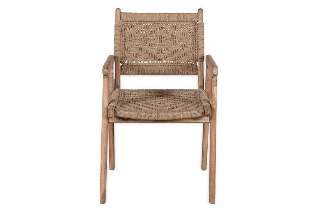 Chaise de salle à manger tissée Vinay - Naturelle