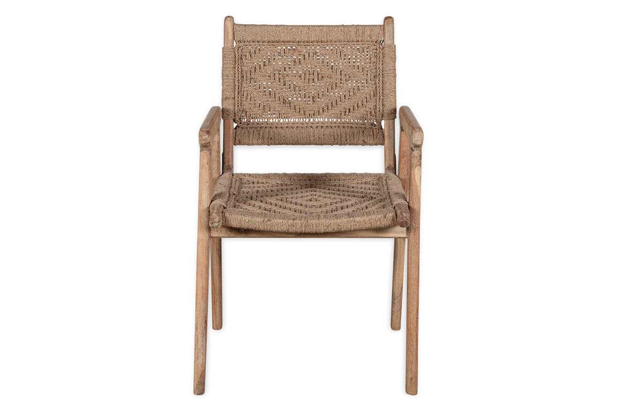 Chaise de salle à manger tissée Vinay - Naturelle