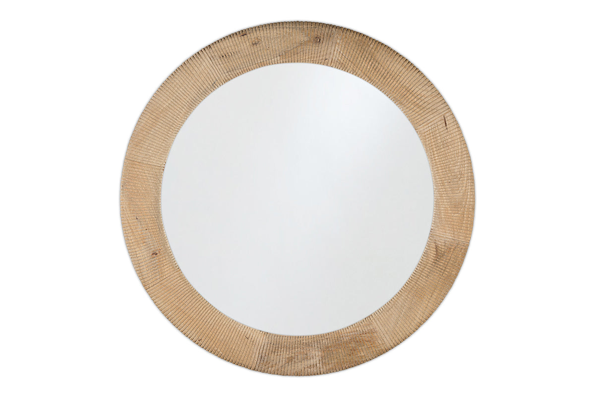Miroir en bois rainuré Vivan - Naturel
