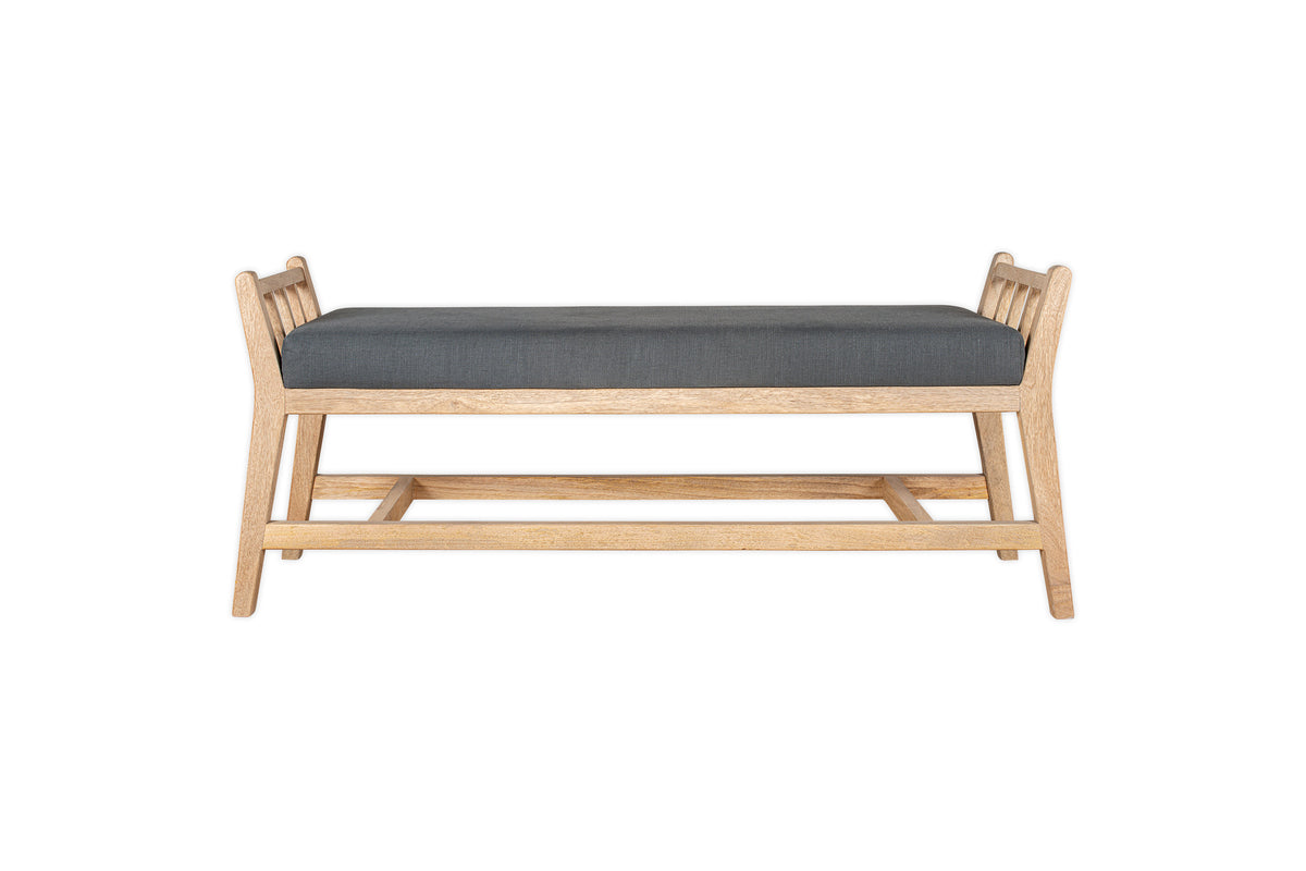 Banc traîneau rembourré Avanthi - Charbon