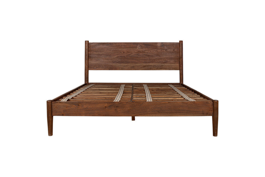 Lit Anbu en acacia - Noyer lavé