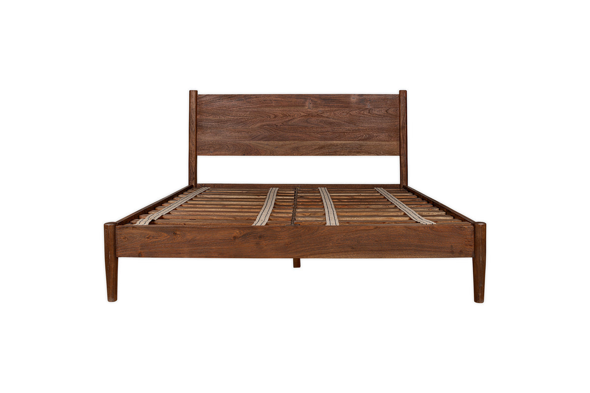 Lit Anbu en acacia - Noyer lavé