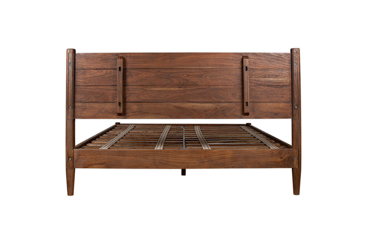 Lit Anbu en acacia - Noyer lavé