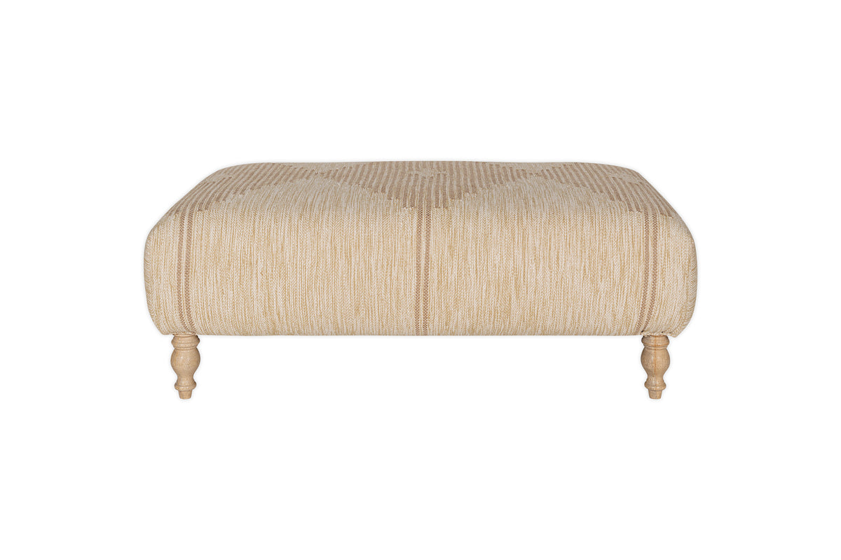 Pouf capitonné Aranya - Naturel