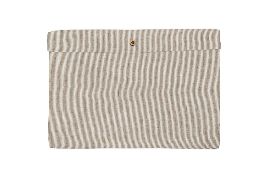 Housse de couette Borba en chanvre et coton - Espresso