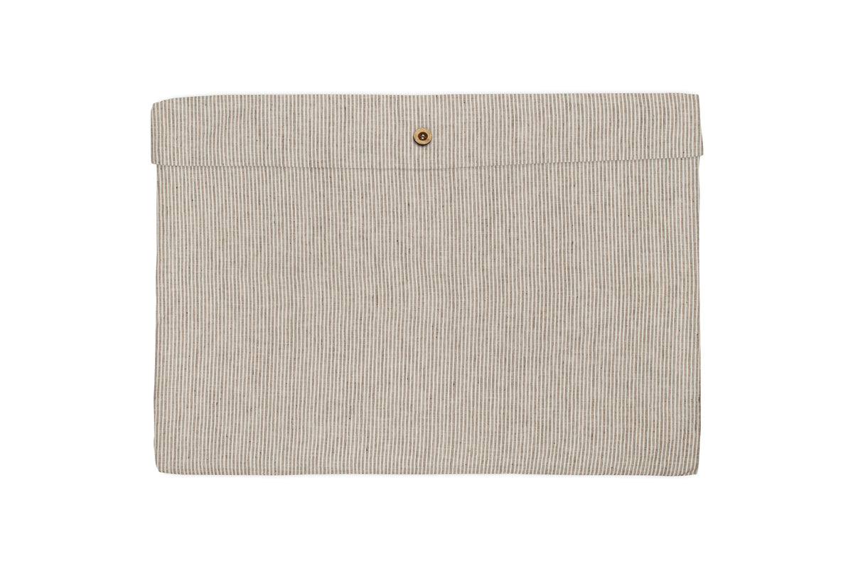 Housse de couette Borba en chanvre et coton - Espresso