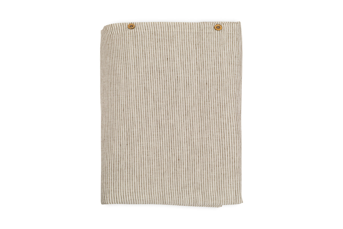 Housse de couette Borba en chanvre et coton - Espresso