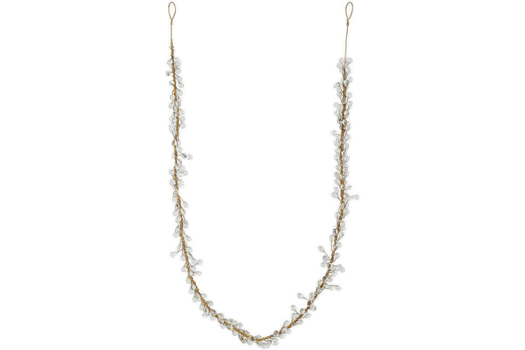 Guirlande de gouttes en verre Danvi - Laiton et transparent