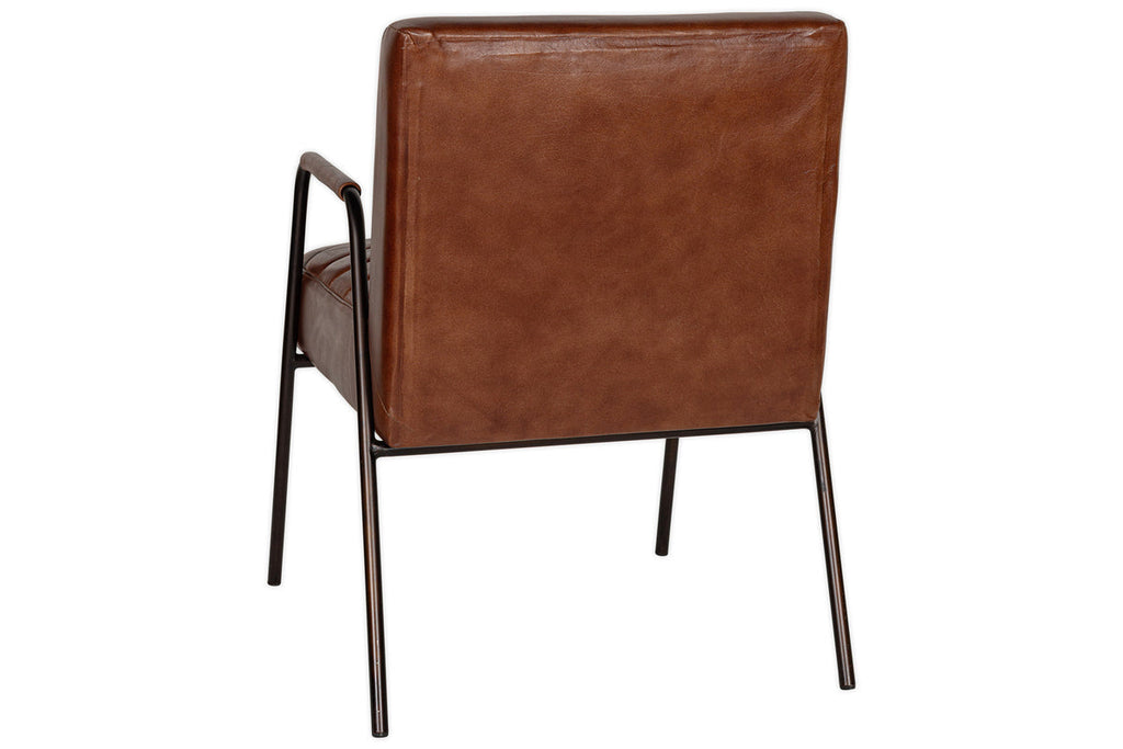 Fauteuil d'appoint en cuir Hadithi - Marron chocolat