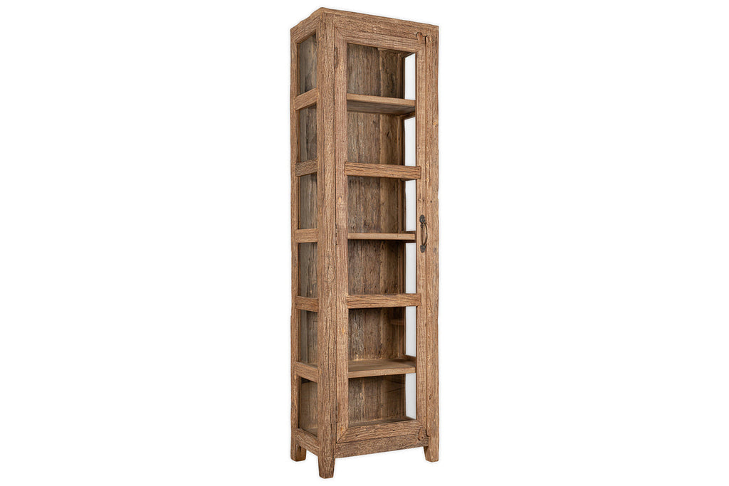 Armoire Ibo en bois et verre recyclés - Naturel - Haute