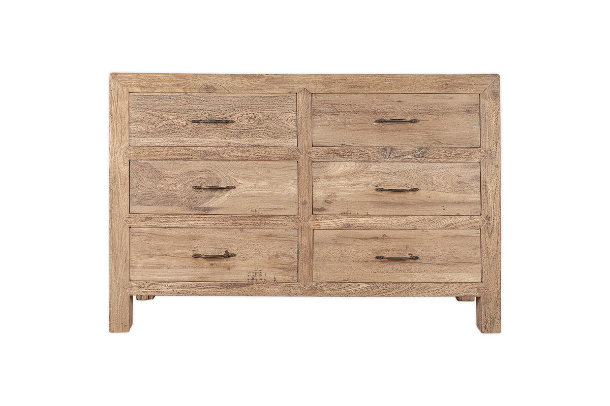 Commode Iya en bois recyclé - Naturel - Grand modèle