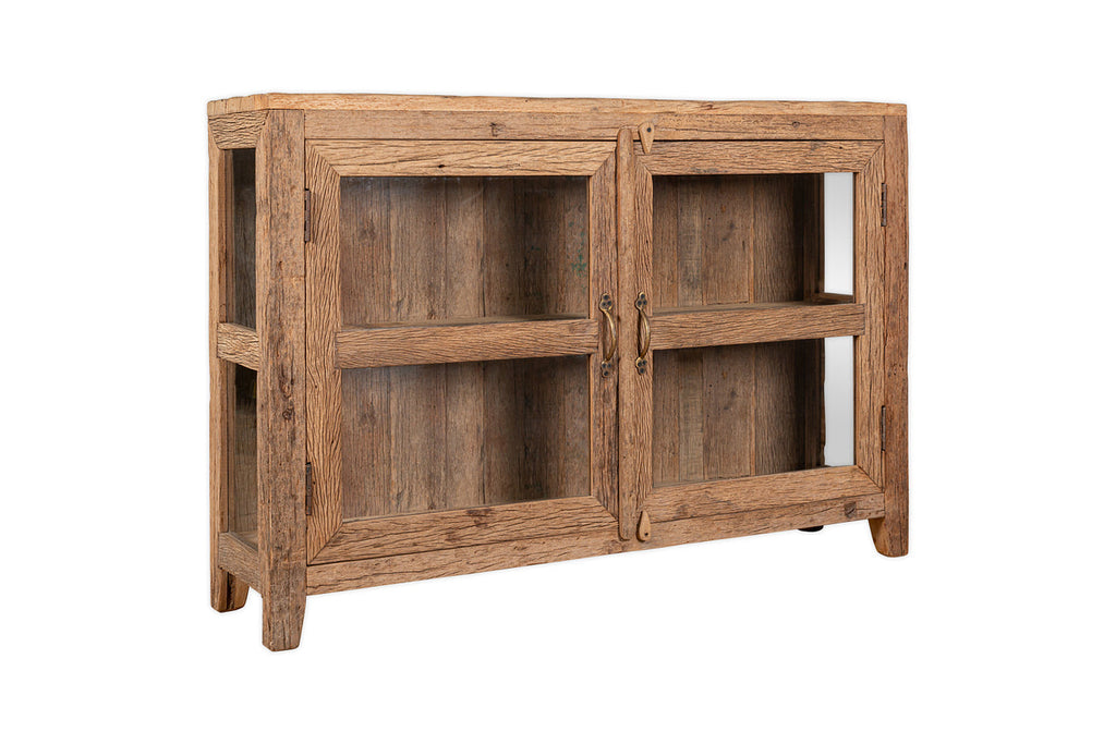 Buffet Ibo en bois et verre recyclés - Naturel