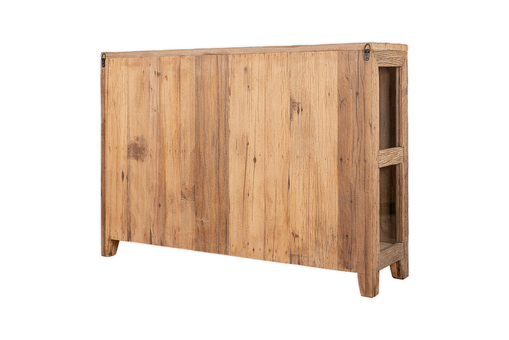 Buffet Ibo en bois et verre recyclés - Naturel