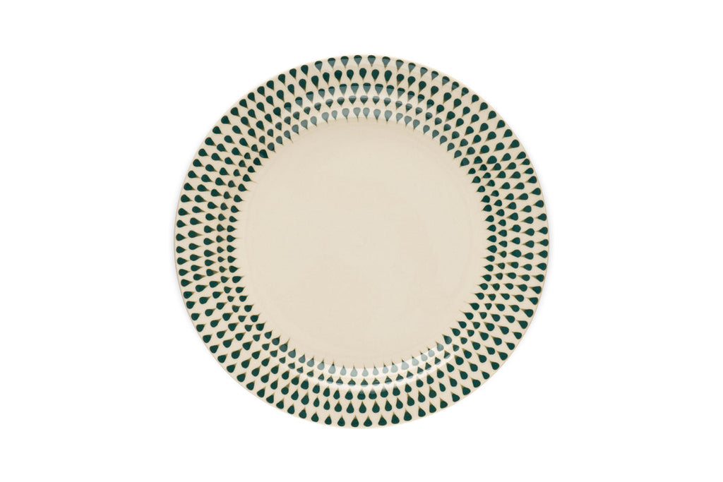 Service de table Juniper Drop - Crème et genévrier (Ensemble de 12 pièces)