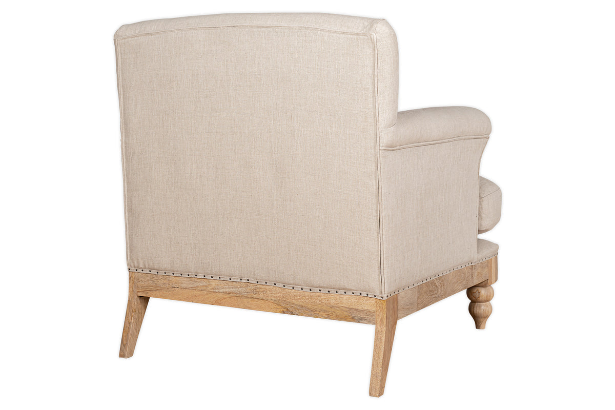Fauteuil Kashi en lin naturel