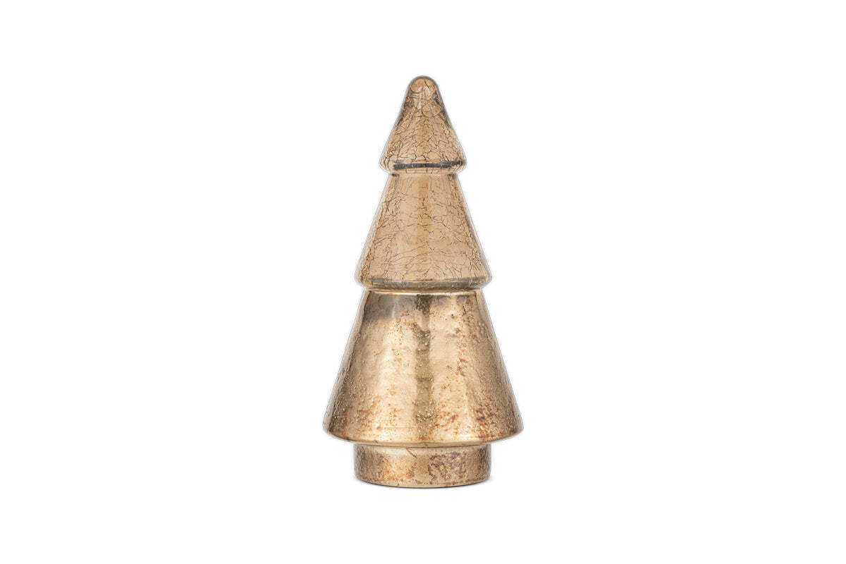 Arbre en verre Konara - Craquelé doré