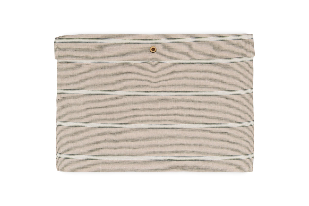 Housse de couette Mora en chanvre et coton - Gris pierre