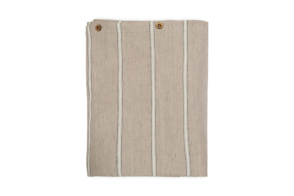 Housse de couette Mora en chanvre et coton - Gris pierre