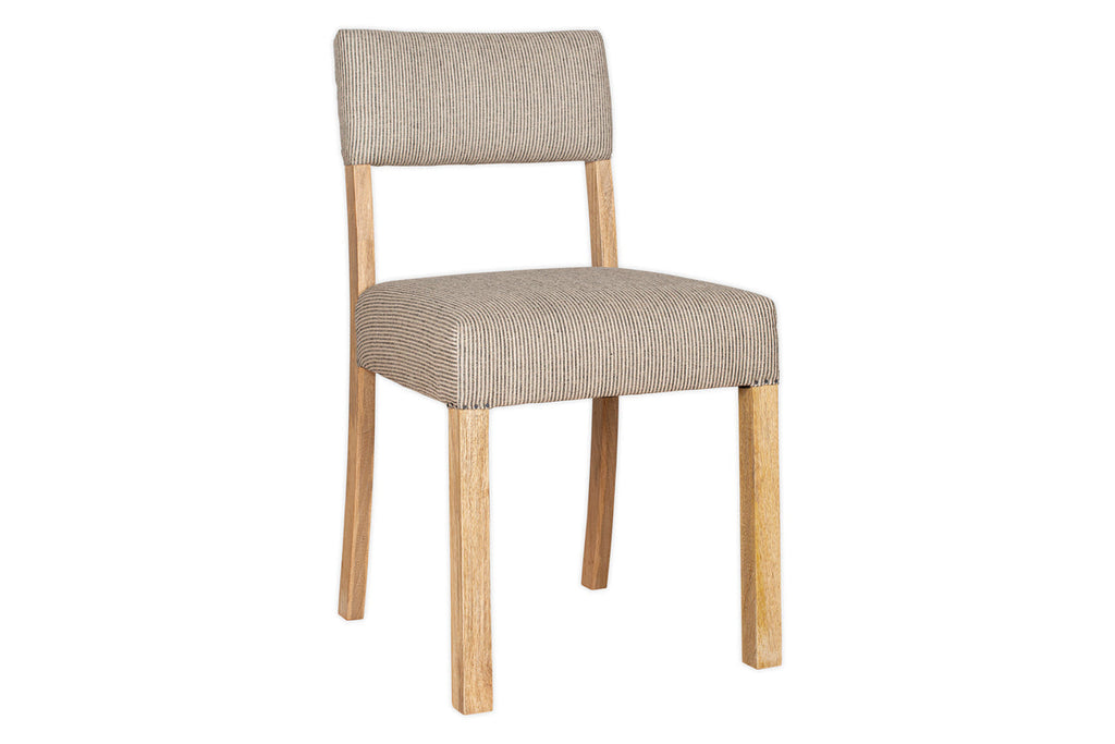 Chaise de salle à manger Nadeeka en lin recouvert de lin - Gris clair