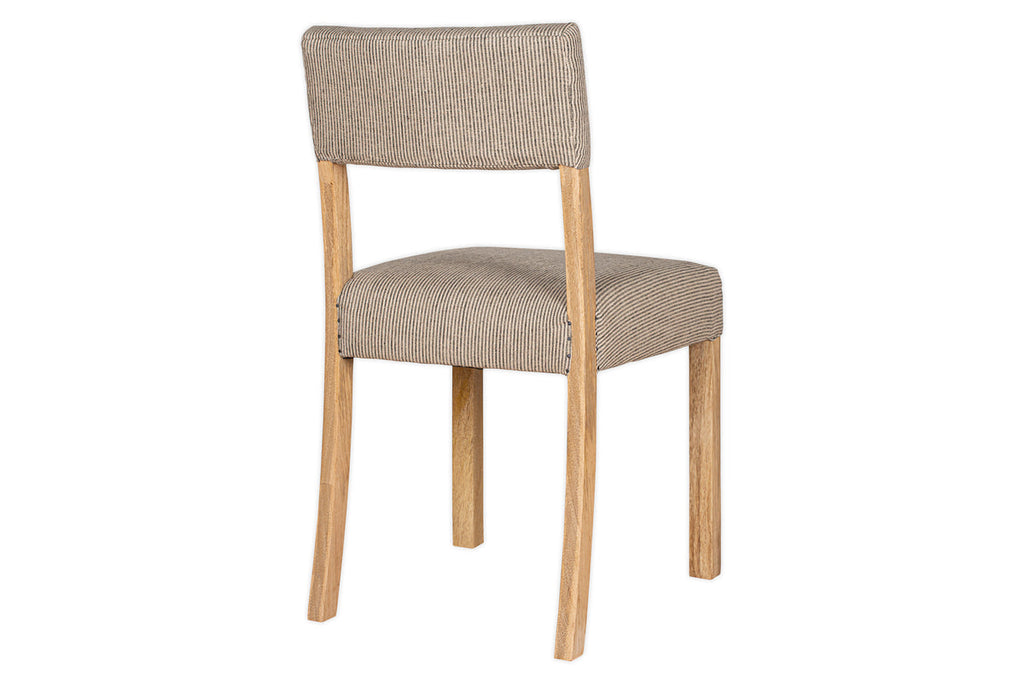 Chaise de salle à manger Nadeeka en lin recouvert de lin - Gris clair