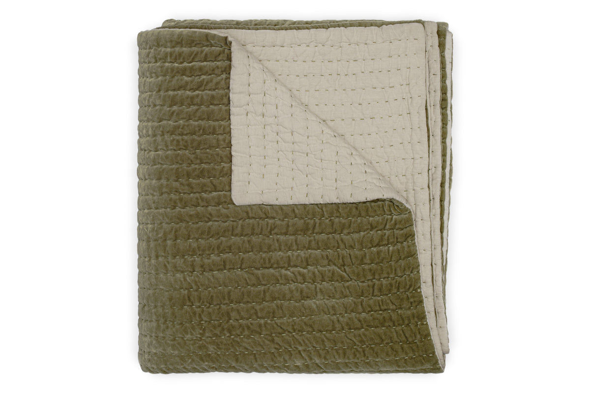 Couette Nidra en velours et lin - Mousse