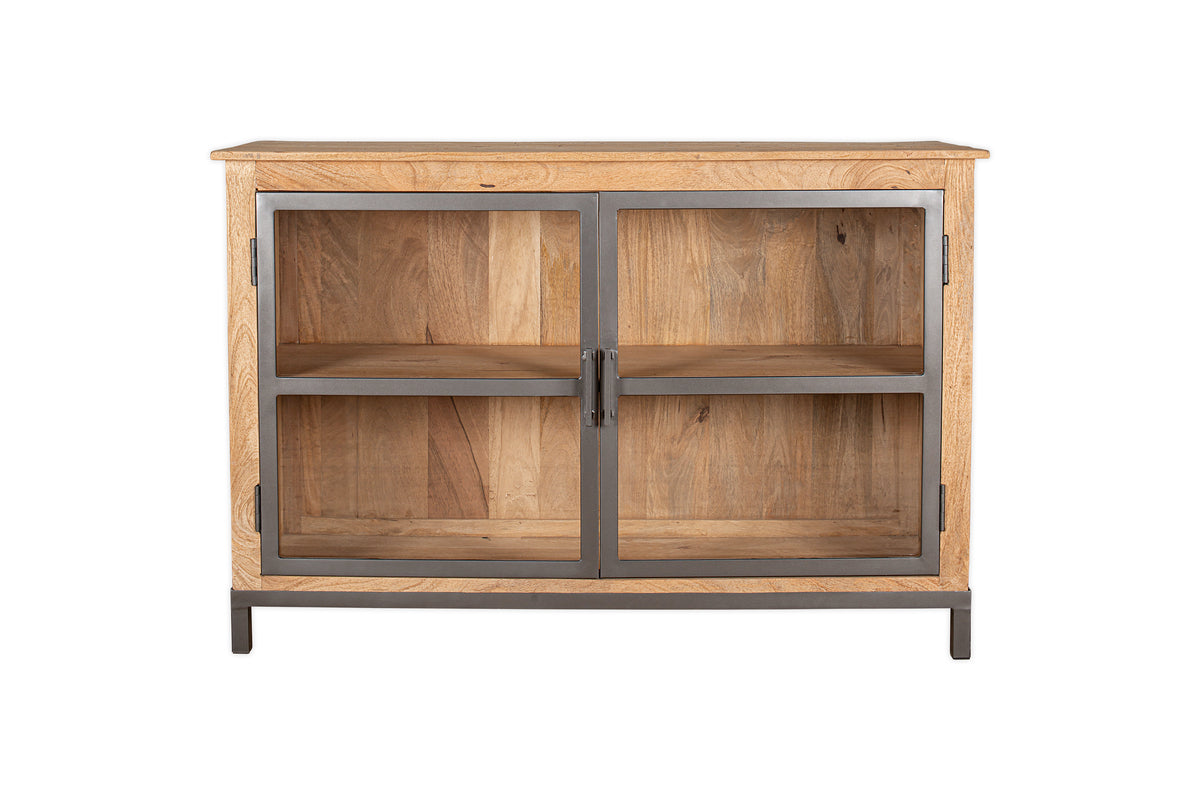 Buffet Nirvi en bois de manguier et fer forgé - Noir