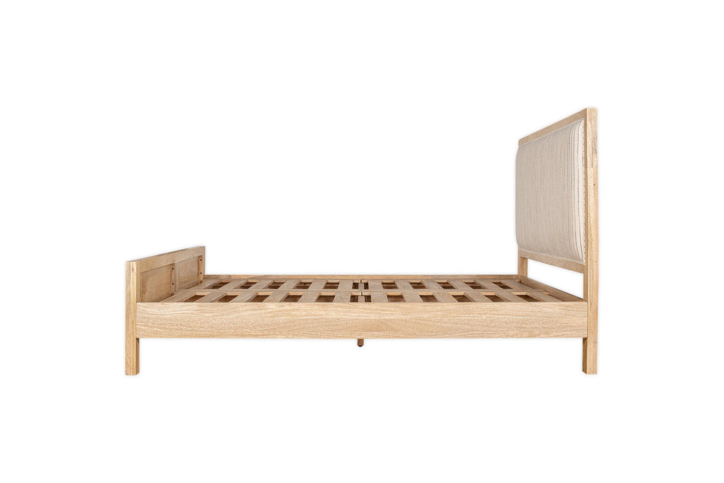 Lit à rayures Sanja - Naturel