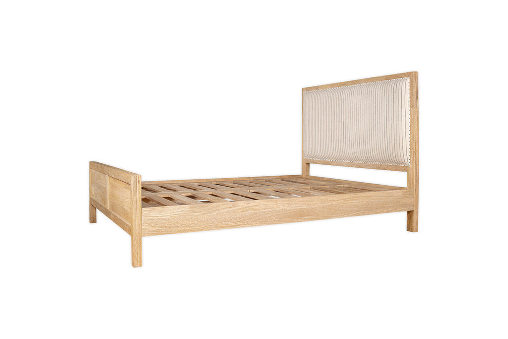 Lit à rayures Sanja - Naturel